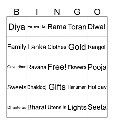SAIL 2015 Diwali Tambola  Bingo Card