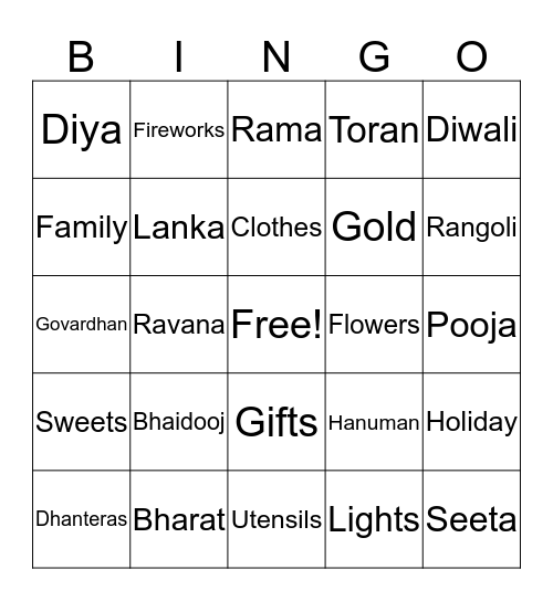 SAIL 2015 Diwali Tambola  Bingo Card