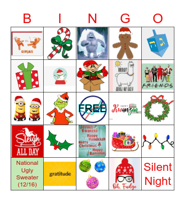 CSIS 2022 Holiday Bingo Card