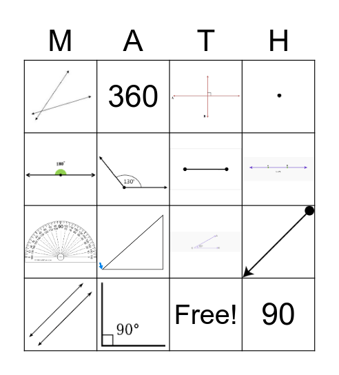 Geometry Bingo Card