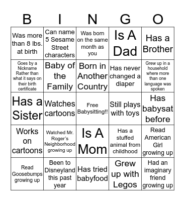 Anabelle's Baby Shower Bingo! Bingo Card