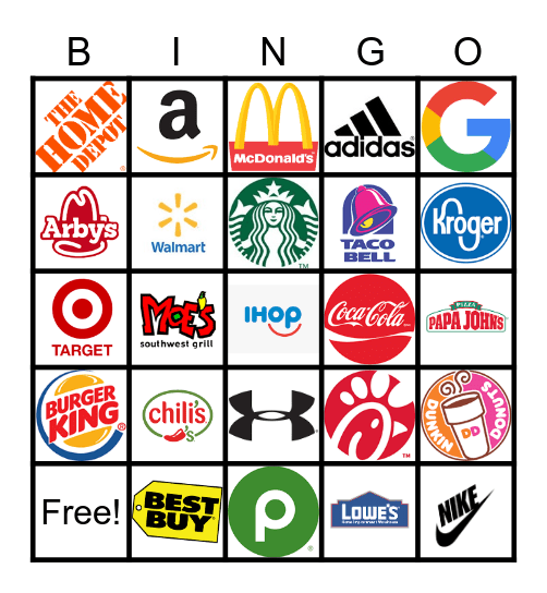 Logos Bingo Card