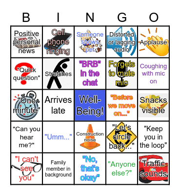 Well-Being All Staff (12/16/22) Bingo Card