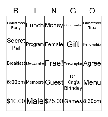 BIRTHDAY CLUB BINGO Card