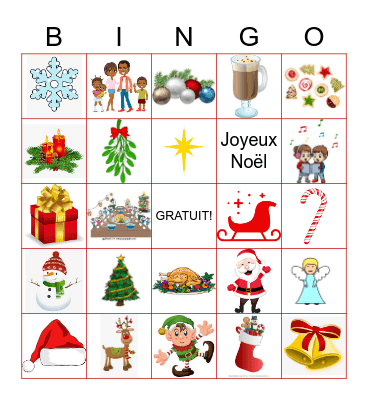 Noel Bingo Card