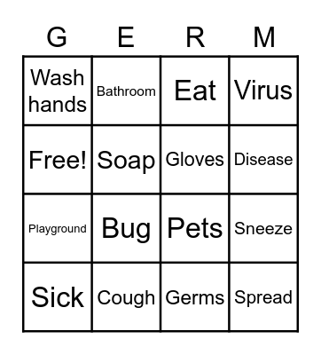GERMS Bingo Card