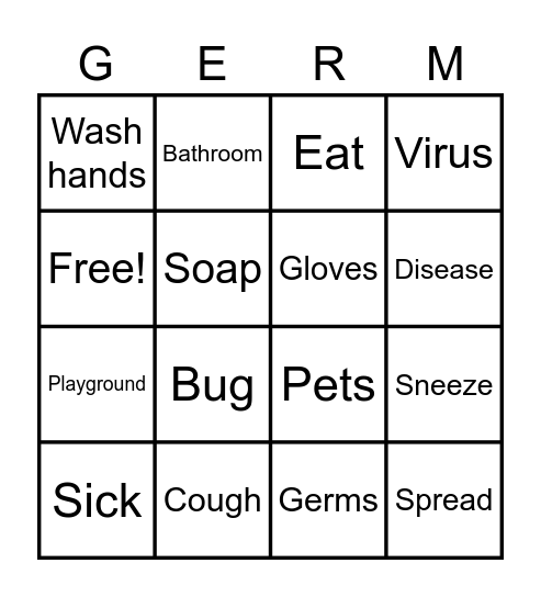 GERMS Bingo Card