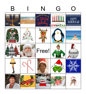 E&D Holiday Bingo Card