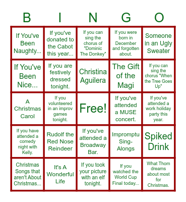 It's HA HA for the HOLIDAYS BINGO!! Bingo Card