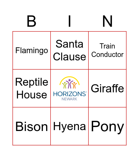Horizons Winter Lights Celebration! Bingo Card