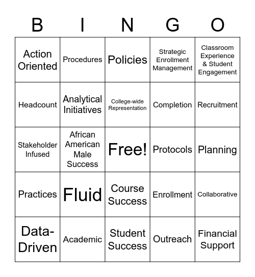 ERCC Bingo Card