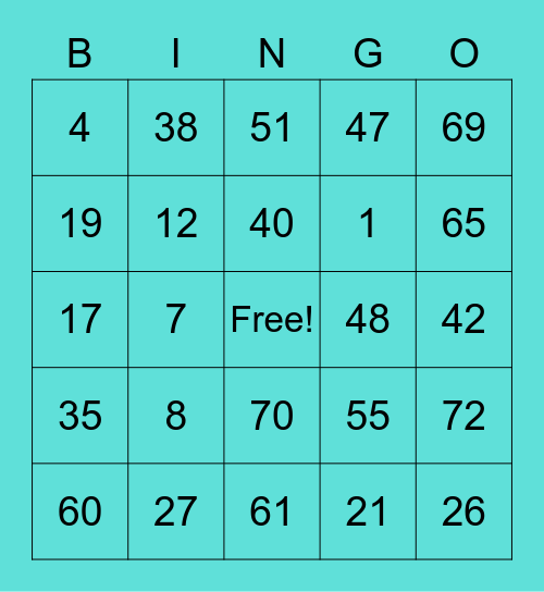 ARNEL VECINA Bingo Card