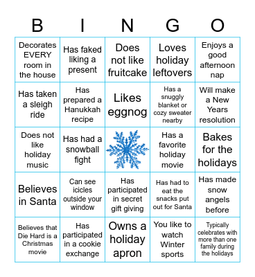 RIM Holiday Bingo 2022 Bingo Card