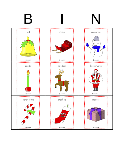 Christmas Bingo Card