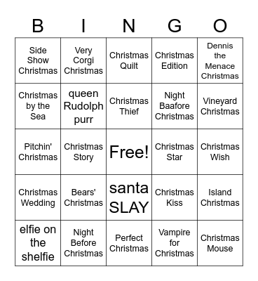 White Elephant Xmas Bingo!!!! Bingo Card