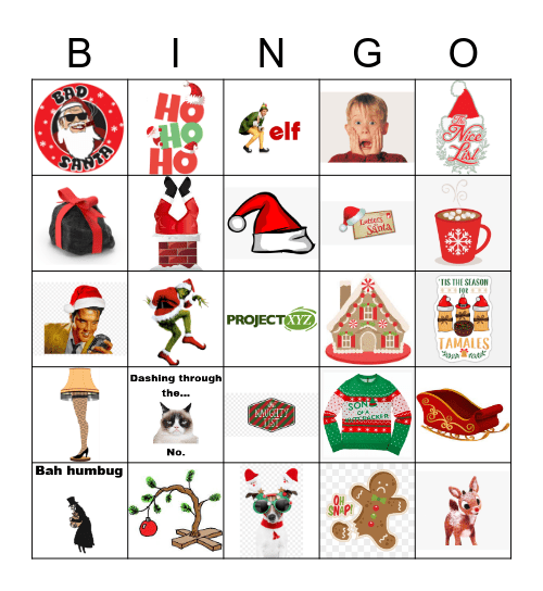 ProjectXYZ, INC. Christmas Party 2022 Bingo Card