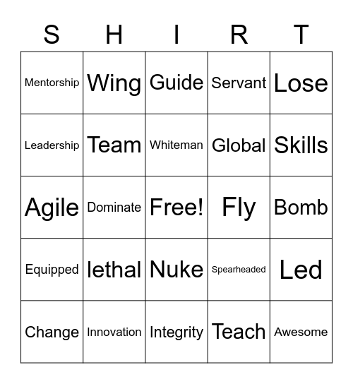 Al's Bingo Card