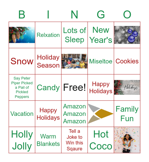 Team Holiday Bingo Card