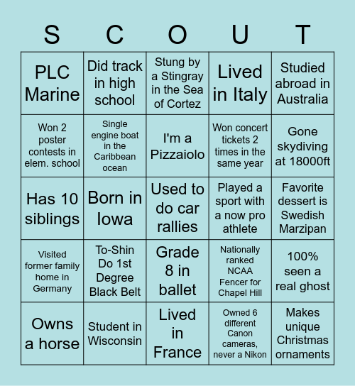 Each Person Has One Matching Square Bingo Card