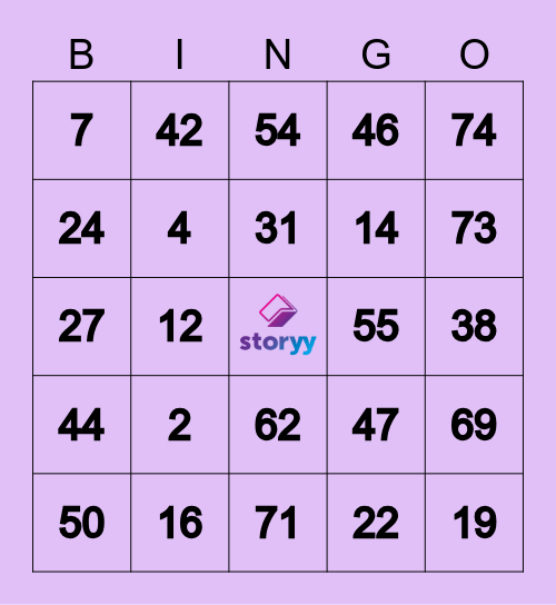 STORYY Bingo Card