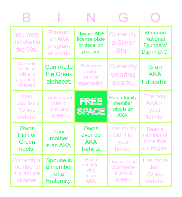 HM 50th Anniversary Bingo Card