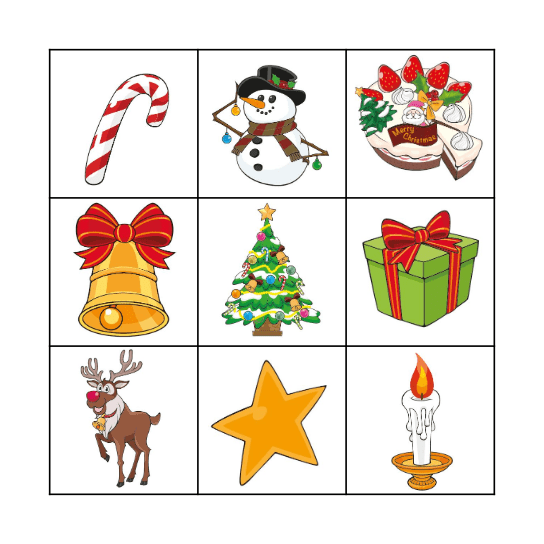 CHRISTMAS Bingo Card