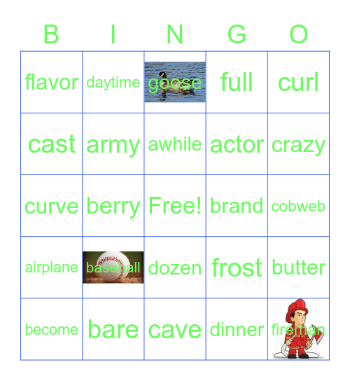 Spelling Worlds Bingo Card