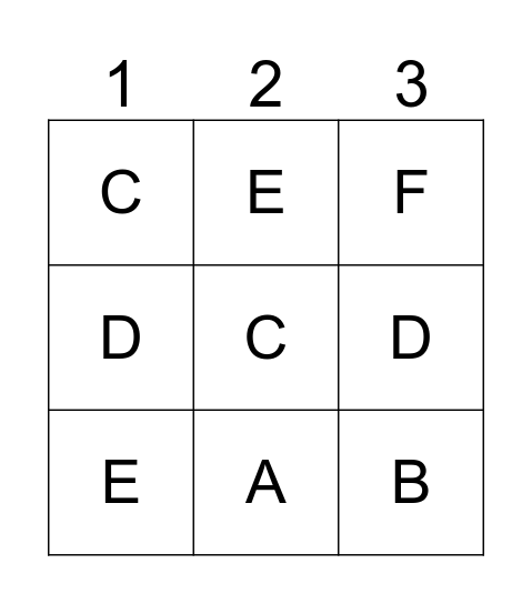 Capital Gains Bingo Card