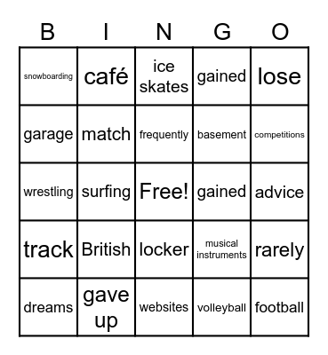 M1 Bingo Card