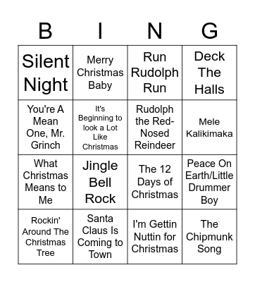 WD Plans Holiday Event Bingo Card