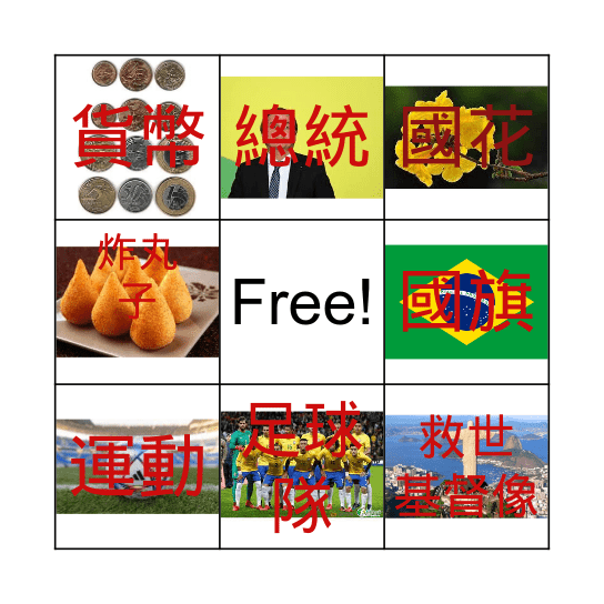 BRAZIL BINGO Card