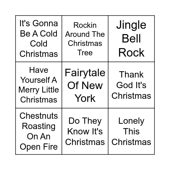 IT'S CHRISTMAS Bingo Card