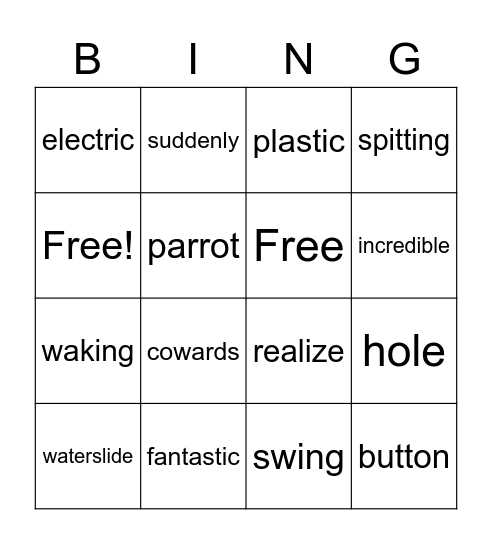 12/16 Bingo Card