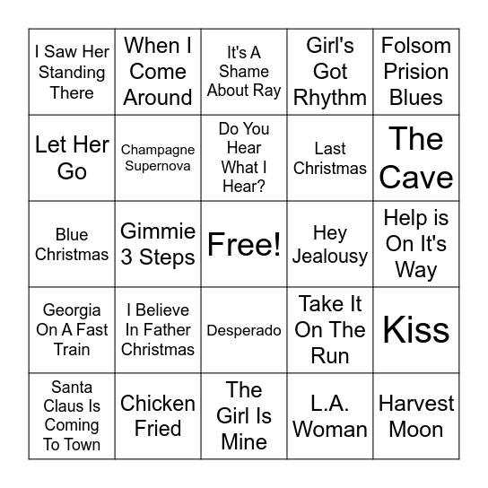 LMB 12/18 Bingo Card