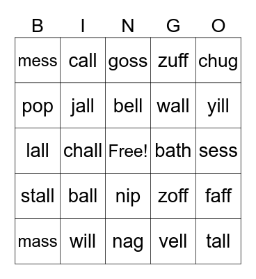 Wilson 1.4 Bingo Card