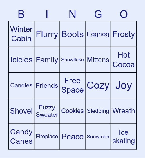 Winter Bingo! Bingo Card