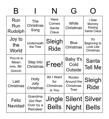 Christmas Bingo Card
