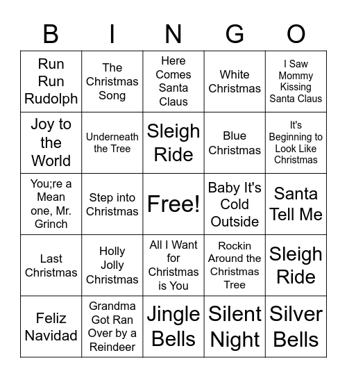 Christmas Bingo Card