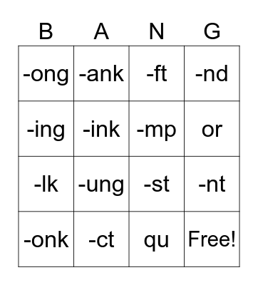 SOUND RECOGNITION Bingo Card