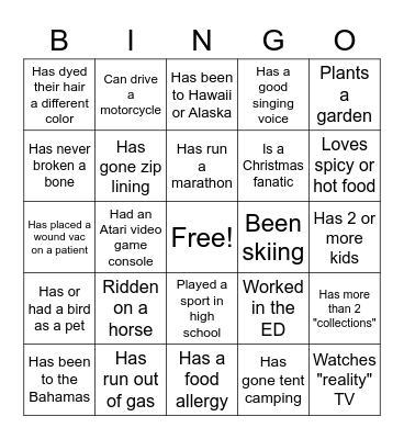 Tutor Team 2 Bingo Card