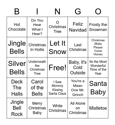 Christmas Bingo Card