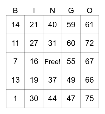 MyCityRides Bingo Card