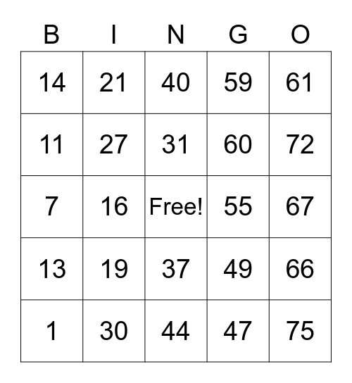 MyCityRides Bingo Card