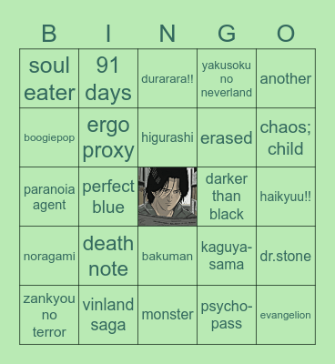 my fav anime Bingo Card