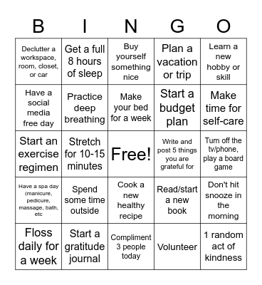 NEW YEAR 2023 BINGO Card