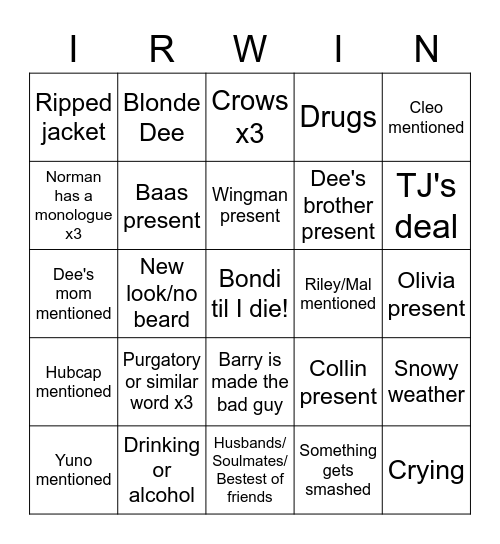 The Video Bingo Card