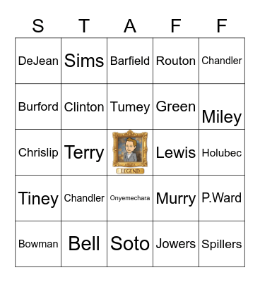 West Ridge Family Bingo Card