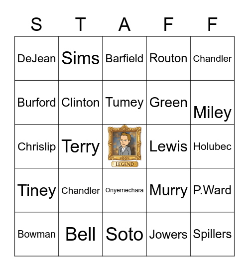 West Ridge Family Bingo Card