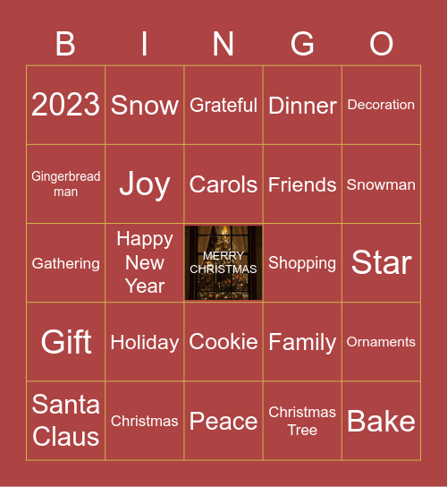 Christmas Edition Bingo Card