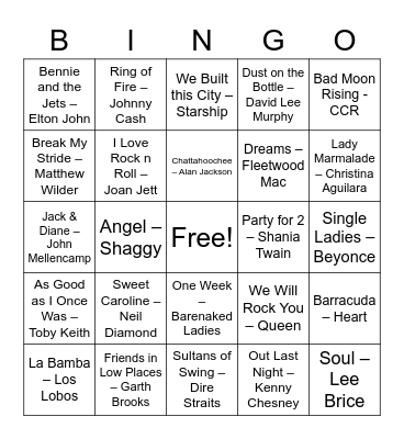 Holiday Bingo Card
